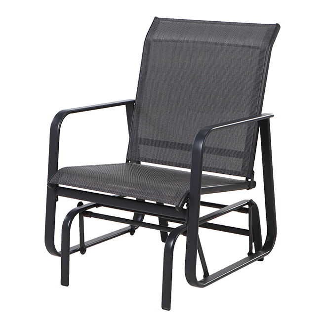 Chaise berçante de patio Uberhaus, acier, gris