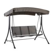 Style Selections Florence 3-Person Grey Steel Outdoor Swing Chair