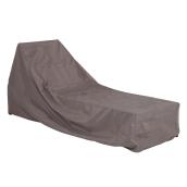 Housse pour chaise longue de patio, polyester, gris