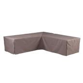 Housse pour canapé de patio, polyester, gris