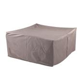 Housse pour table et chaises de patio, polyester, gris