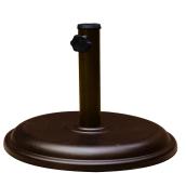 Base de parasol ronde Style Selections en acier brun de 15,7 po x 13 po