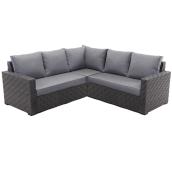 Allen + Roth Dartford Sectional Sofa Set -3-Piece - Aluminum - Grey