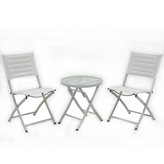 Ensemble bistro extérieur Style Selections 3 morceaux avec chaises pliantes