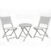Style Selections Grey Metal Frame Bistro Set - 3-Piece
