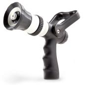 Pistolet d'arrosage réglable, style pompier, noir/blanc