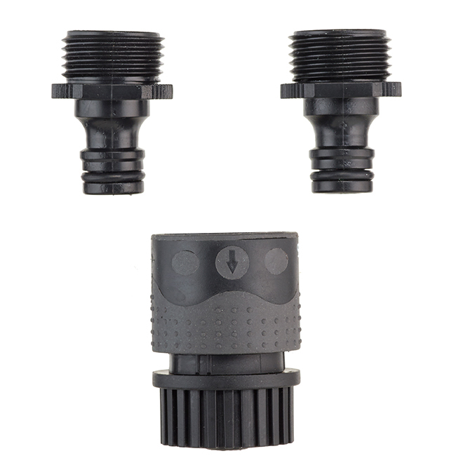 Light-Duty Hose Quick Connector - PVC - Female/Male - 3 Pack