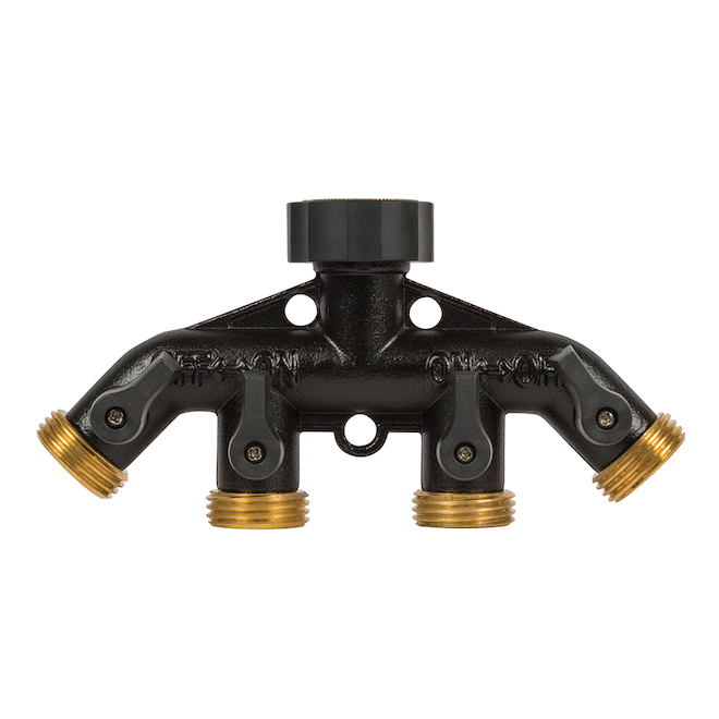 Shut-Off Valve - 4-Way - Solid Brass - Heavy-Duty