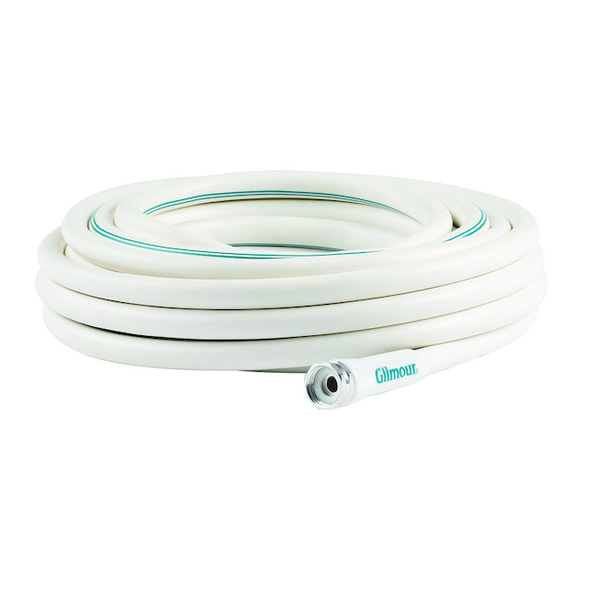 Gilmour Drinking Water Safe Hose - PVC/Vinyl - White and Blue - 25-ft x 1/2-in dia