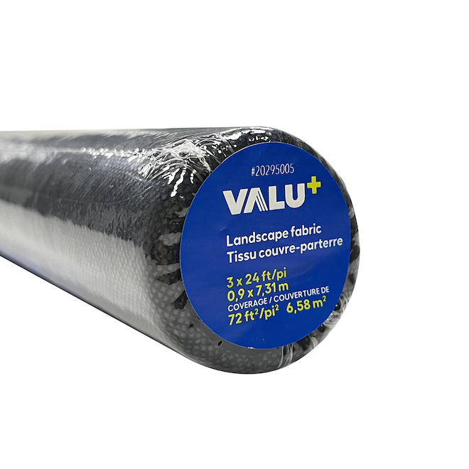 VALU+ Landscape Fabric 3 x 24-ft in Black Polypropylene - 72-ft²