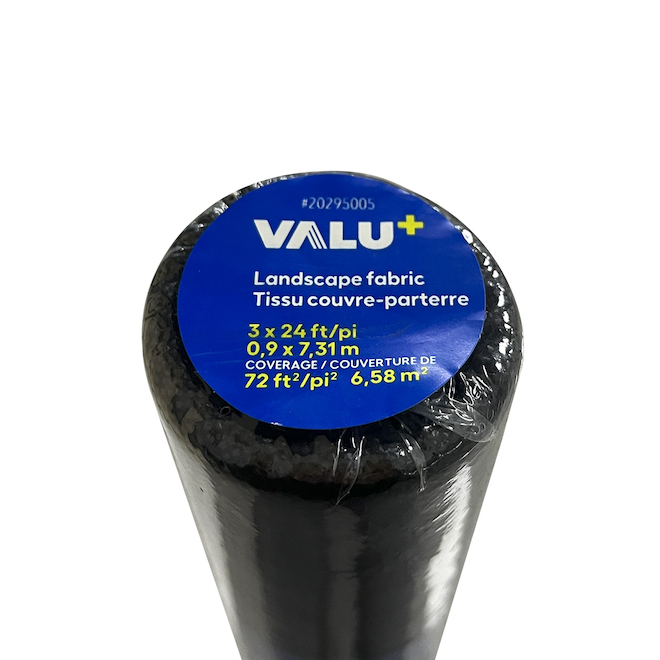 VALU+ Landscape Fabric 3 x 24-ft in Black Polypropylene - 72-ft²
