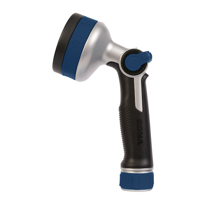 RONA Watering Nozzle with Swivel Connect and 8 Functions - Blue