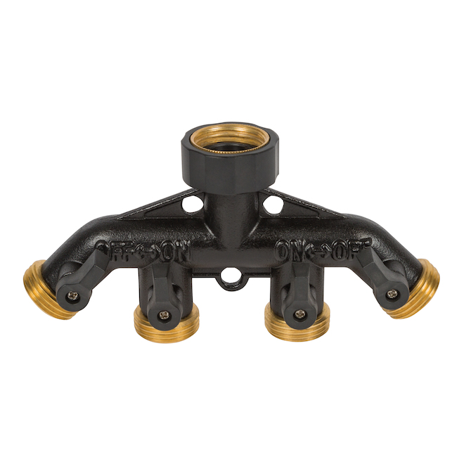 RONA Quad Shut-Off Valve in Metal with Brass Threads - 5/8-in