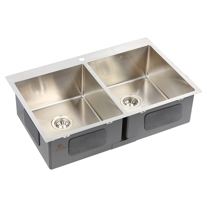 Asil Stainless Steel Double Kitchen Sink As132 Rona