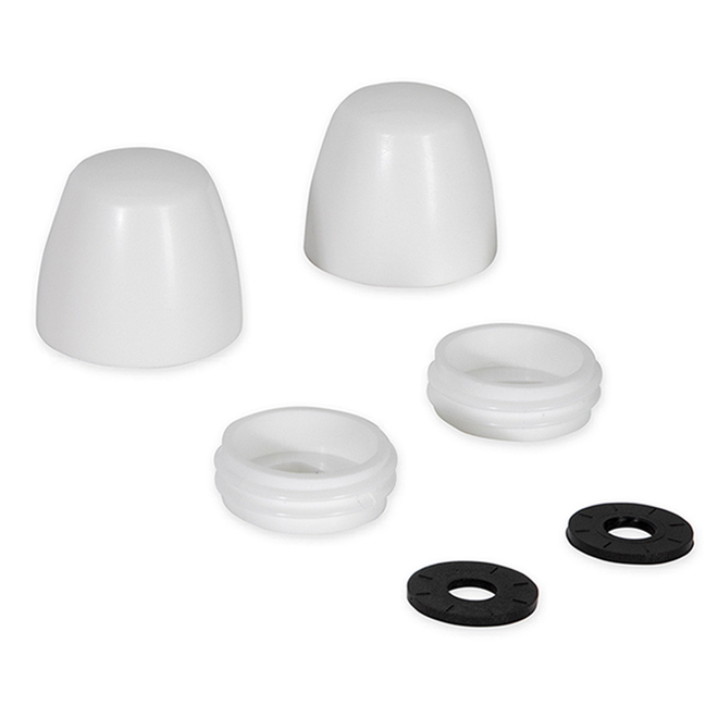 Plumb Pak 2-1/4-in L White Floor Bolts and Caps Set