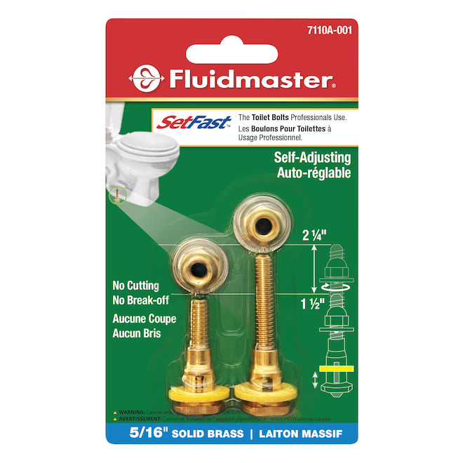 Fluidmaster 7110A SetFast Toilet Bolts - Pack of 2