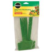 Miracle-Gro Garden T Markers - Plastic - Green - 10-Pack