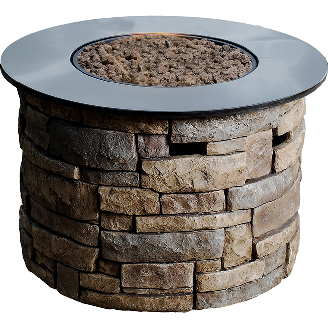 Gas Fire Table 50 000 Btu 36 6 X 24 Brown Stone Rona