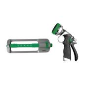 Scotts Watering Combo Kit Sprinkler and Nozzle - 2 pcs - Green and Grey