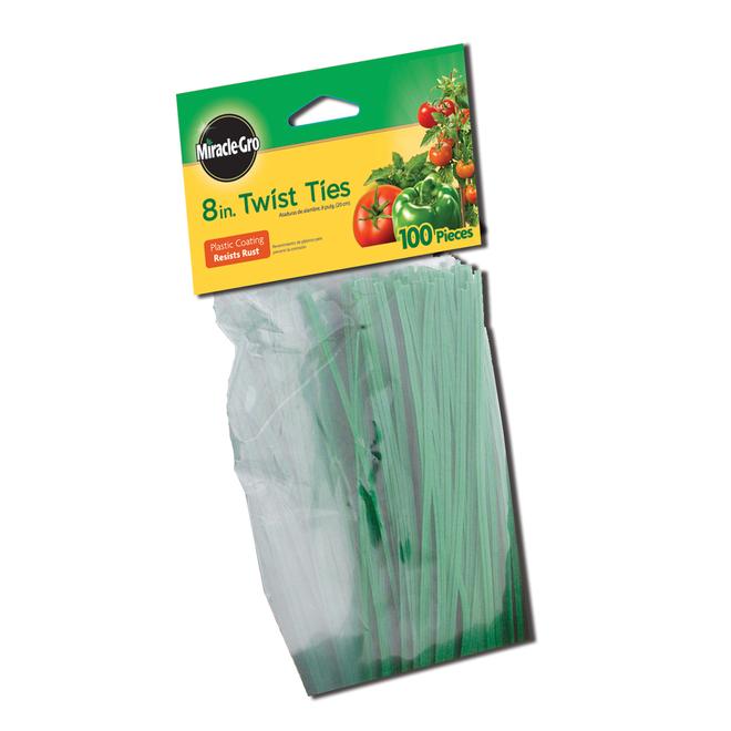 Miracle-Gro 8-in Plant Twist Ties 100/Pk