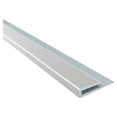J-Trim for Backsplash Panel - 18" - PVC - Brushed Nickel