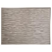 Backsplash Panel - Ripple - PVC - Brushed Nickel