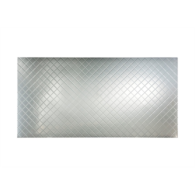 Fasade 48-in x 8-ft Embossed Brushed Aluminum Wall Panel