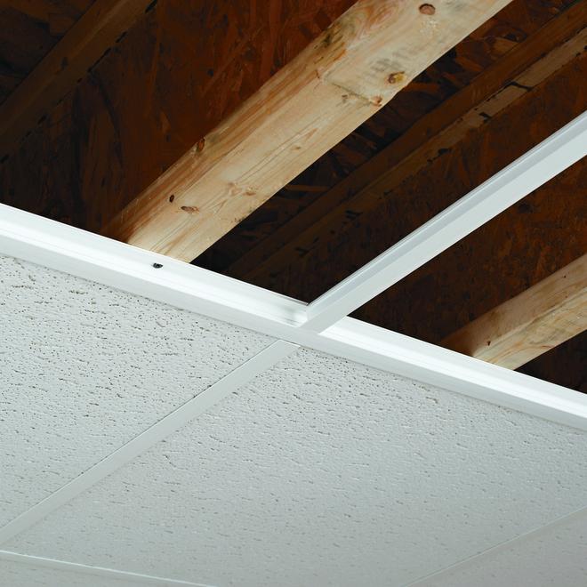 CeilingMAX PVC Ceiling Grid System - White - Surface Mount - Covers 64 sq. ft.