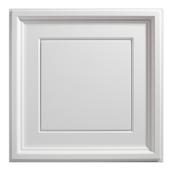 Genesis Icon Coffer Ceiling Tiles - PVC - White - 2-ft x 2-ft - 12-Pack