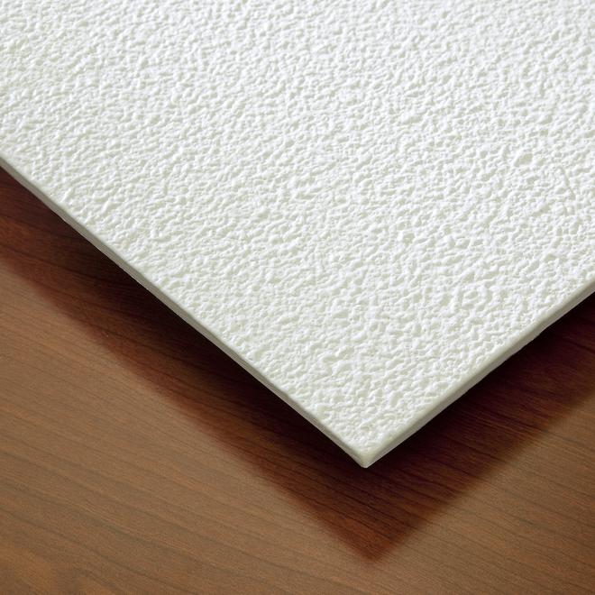 Carreaux de plafond Stucco Pro en PVC de Genesis, étanches, blanches, 12 par boîte, 2 pi x 2 pi