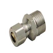 Threaded Male Supply Connector - 1/2''x3/8'' - Chromed Brass