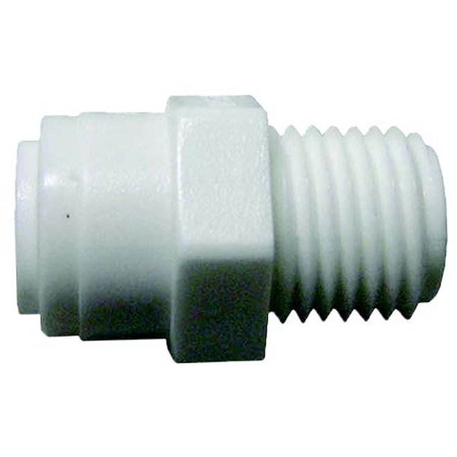 Adaptateur de plomberie Sioux Chief blanc de 3/8 po MIP x 3/8 po PDQ