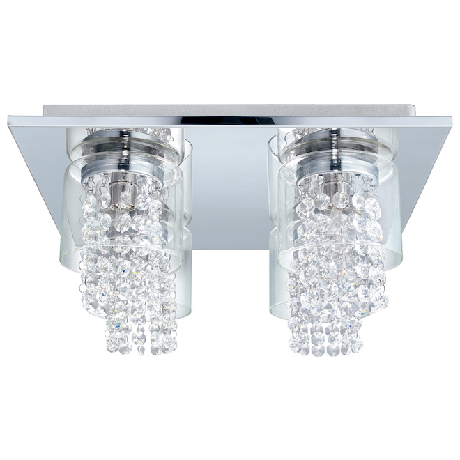 EGLO Pianella 4-Light Flush Mount - Polished Chrome