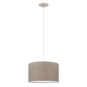 Luminaire suspendu Eglo, Mandana, nickel et taupe