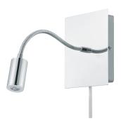 Eglo Lire 5-in W 1-Light Chrome Contemporary Wall Sconce with USB Port