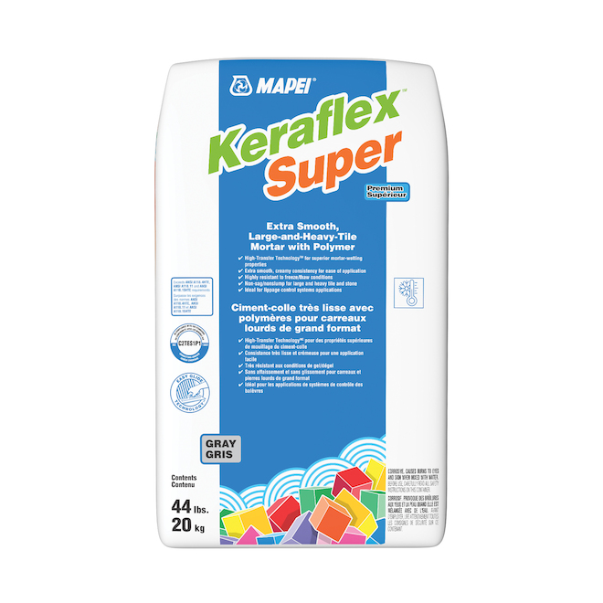 Mapei Keraflex Super Polymer-Modified Powder Mortar - 44 lb - Grey