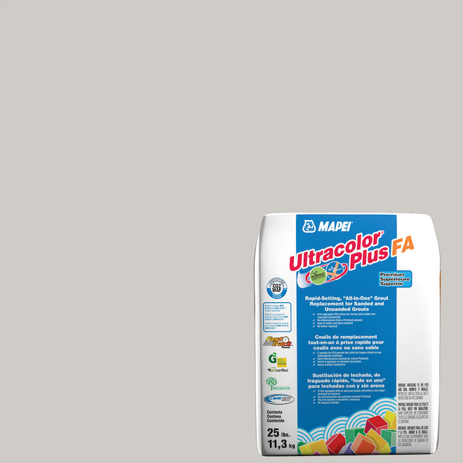 Mapei Ultracolor Plus FA Rapid-Setting All-in-One Grout #77 Frost 25 lb  6BU507711 RONA