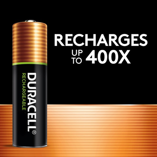 Duracell Rechargeable Nickel metal hydride (NiMH) AA Batteries (4-Pack)