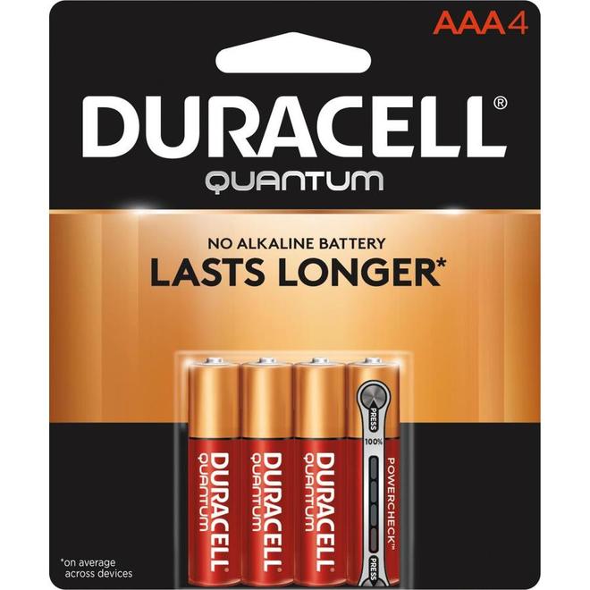 Duracell CopperTop Alkaline Batteries, AAA, 4/PK 
