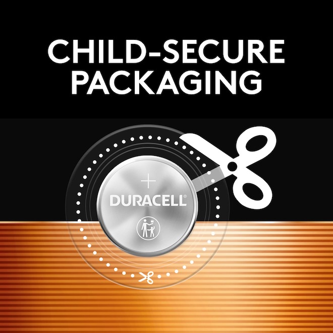 Duracell Button Cell Batteries CR 2032 3V Lithium Safe for Children - Pack of 2