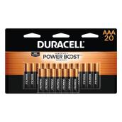 Duracell Power Boost AAA Alkaline Batteries Pack of 20