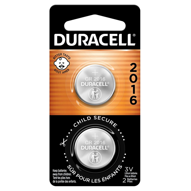 Duracell 2016 3 V Lithium Battery - CR2016 - 2/Pk 5012834