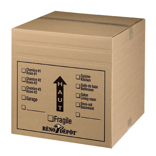 Boîtes de déménagement en carton ondulé Norampac, 16 x 16 x 16 po, paquet de 6