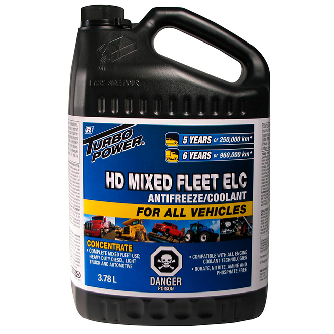 Turbo Power Antifreeze/Coolant - Ethylene Glycol-Based - Concentrated - 3.78 L