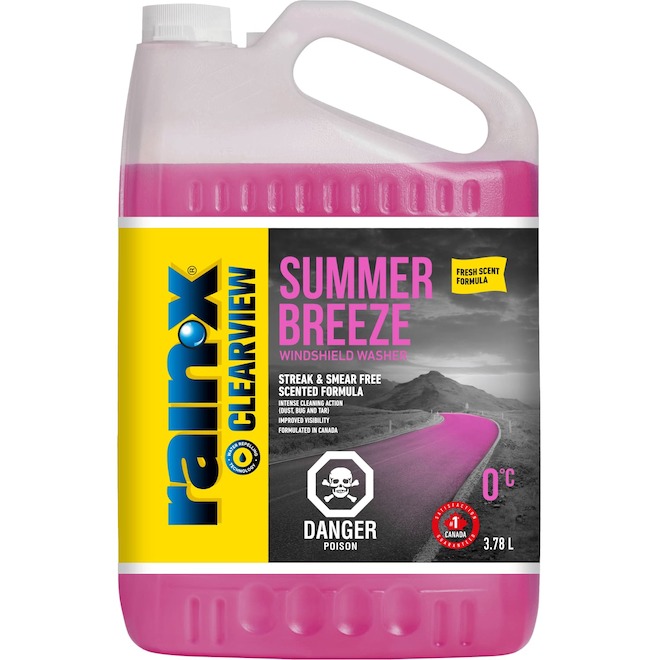 Rain-X Clearview Summer Breeze Pink Windshield Washer - 3.78 L