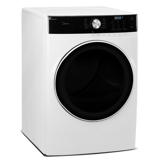 Midea Front Load Electric Dryer - 8-cu ft - White