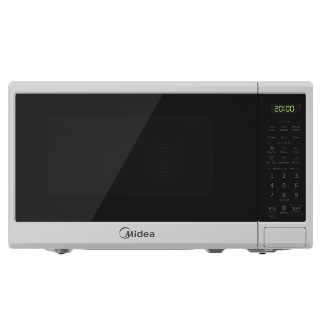 Midea 0.7-cu ft 700 Watts Compact White Microwave with 6 Quick Touch Presets