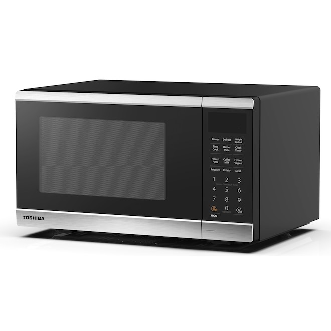 Image of Toshiba | 900W Stainless Steel Compact Countertop Microwave Oven - 0.9-Cu Ft | Rona