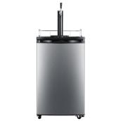 Midea 4.9-cu ft Wheeled Keg Beer Refrigerator and Dispenser - Stainless Steel