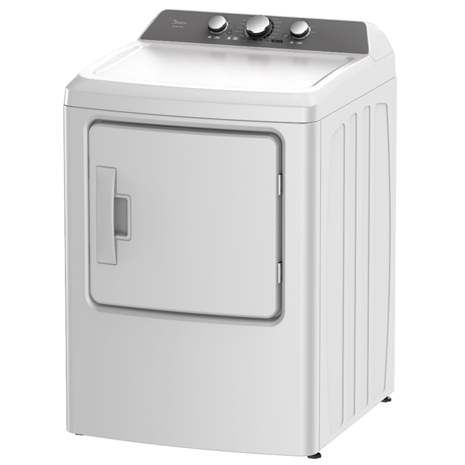 Midea White 6.7-cu ft Large Capacity Electric Dryer - Reversible Door